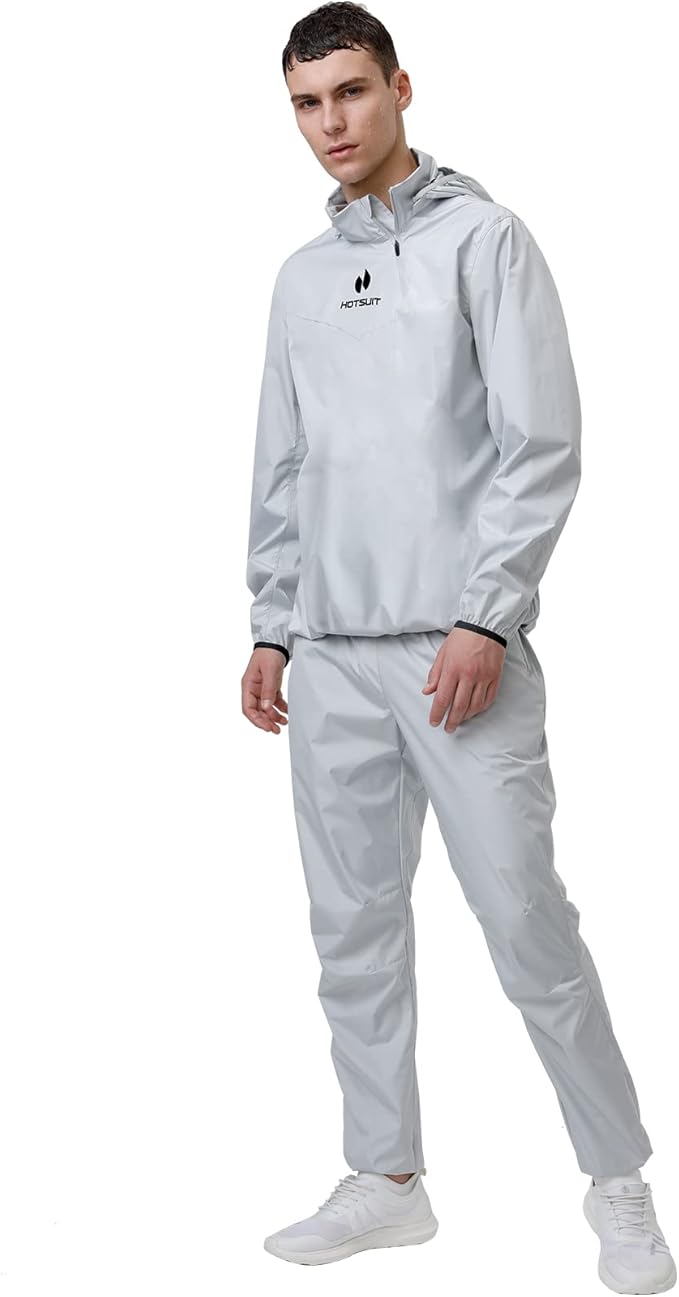 HOTSUIT Sauna Suit for Men Sweat Sauna Jacket Pant Gym Workout Sweat Suits