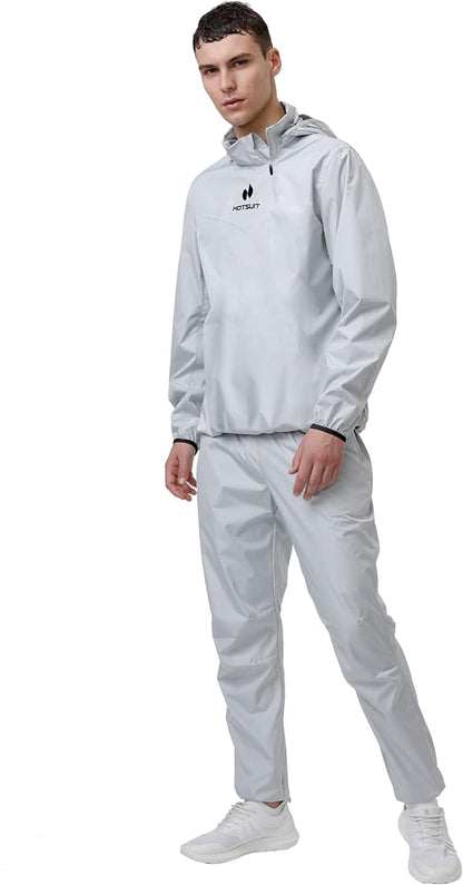 HOTSUIT Sauna Suit for Men Sweat Sauna Jacket Pant Gym Workout Sweat Suits