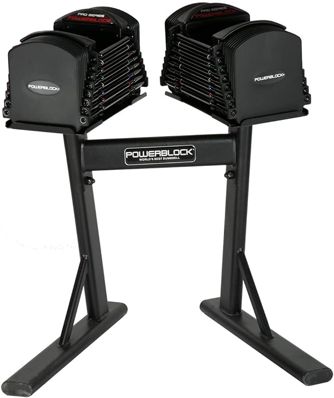 PowerBlock PowerStand, Dumbbell Rack & Weight Rack, Use with Weights up to 50 Pounds, Durable Steel Construction, Home Gym Strength Training, Innovative Workout Equipment