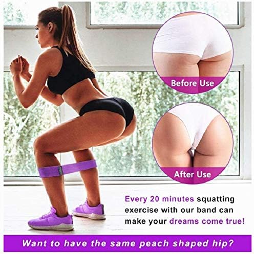 3 Levels Resistance Bands for Legs and Butt Exercise Bands, Women Sports Fitness Band for Squat Glute Hip Training - Non Slip Elastic Booty Bands