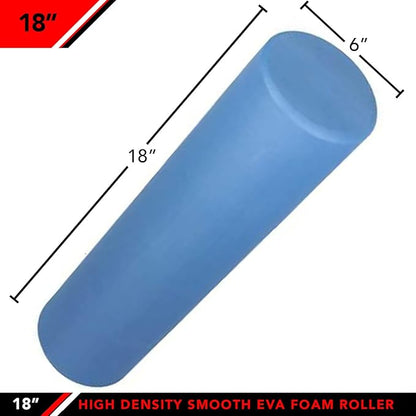 JFIT High Density Smooth EVA Foam Roller - Made in Taiwan - Multiple Size Options Available - Exercise, Massage, Muscle Recovery, Round Foam Roller