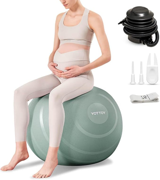 Anti-Burst Exercise Ball for Working Out, Yoga Ball for Pregnancy,Extra Thick Workout Ball for Physical Therapy,Stability Ball for Ball Chair Fitness with Pump