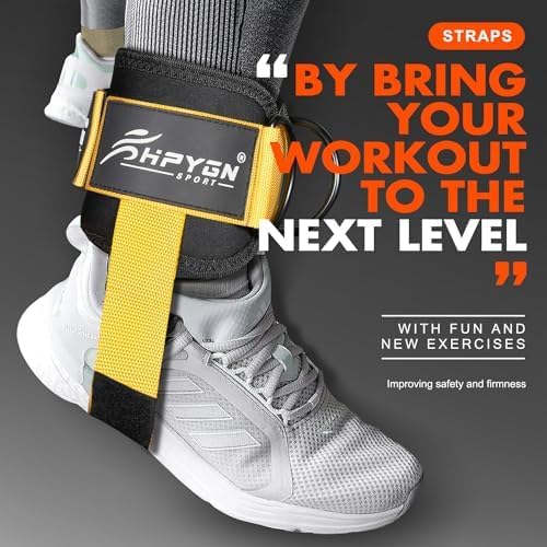 Ankle Strap for Cable Machine, Padded Ankle Straps for Cable Machine Kickbacks, Glute Workouts, Leg Extensions, Curls, Booty Hip Abductors Exercise, Adjustable Comfort Ankle Cuff for Gym