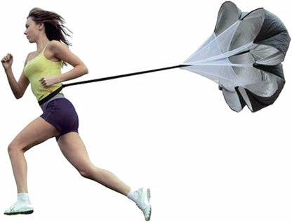 Running Speed Chute Resistance Parachute 56 inch Powerchute Umbrella Training Sprint Power Soccer Trainer for Runner, Football, Soccer Drilling