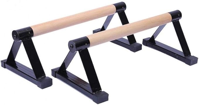 Push Up Bar, 1 Pair Wooden Push-Ups Bars Press-Up Support Stand Gym Exercise Equipment with Non-Slip Sturdy Structure Pushup Double Rod for Calisthenics, Fitness and Handstand for Women Men