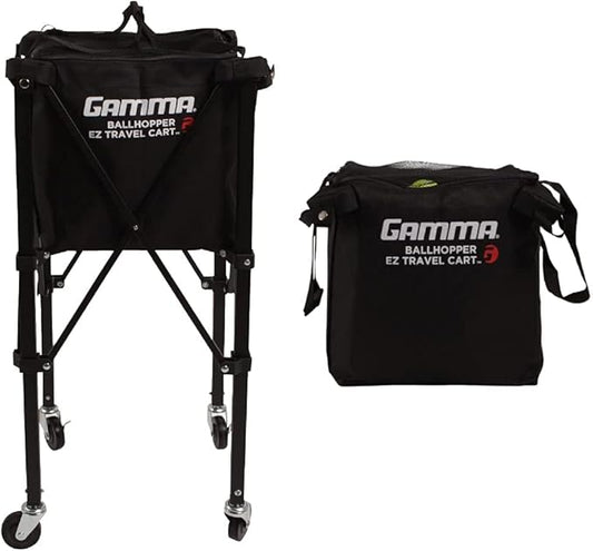 Gamma Sports EZ Travel Cart Pro, Portable Compact Design, Sturdy Lightweight Construction, 150 or 250 Capacity Available, Premium Carrying Case Included