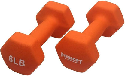 HEX Neoprene Dumbbell |Coated Colorful Hand Weights in Pair