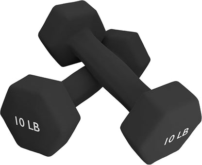 Neoprene Coated Dumbbell Hand Weight Pairs – Versatile Dumbbell Set for Exercise & Fitness, Home Gym Equipment – Non-Slip, Color-Coded Hex Shaped Free Weights for Men and Women, 2LB, 4LB, 6LB, 8LB Pounds