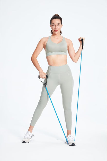 Resistance Bands with Handles for Working Out Women and Men, Exercise Bands with Door Anchor, Stretch Bands for Home Workouts, Simple Guide Included