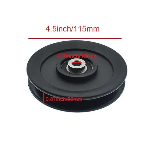 Universal Nylon Gym Cable Pulley Wheel 4.5 in/115MM Rotation 360 Degree Traction Bearing Pulley Wheel for Cable Machine Gym Equipment DIY Gym Pulley System Garage Door Home Gyms