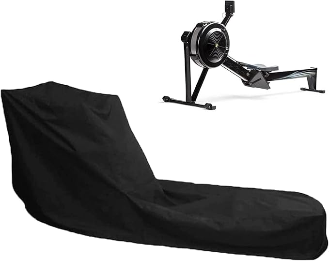 J&C Rowing Machine Cover, 420D Heavy Duty Fitness Equipment Protective Cover, Dust Cover fot Folding Water Rowing Machine 300lb Weight Capacity Concept 2 Rowing Machine Waterproof 95x24x40inch