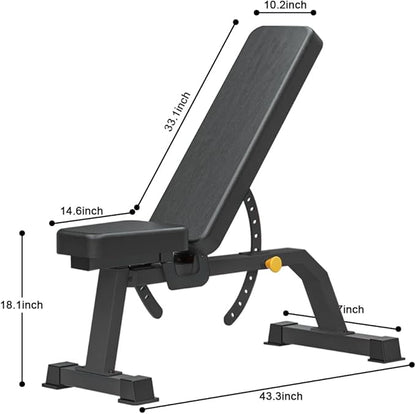 Adjustable Bench, Professional Weight Bench, Incline Flat Decline Sit Up Bench,Dumbbell Stool