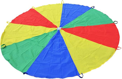 Sonyabecca Parachute 8 Feet 10 Feet 12 Feet for Kids with 9 Handles 12 Handles Play Parachute for 8 12 Kids Tent Cooperative Games Birthday Gift