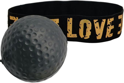 Etoto Boxing Reaction Training Ball, Head-mounted Reflex Ball Love Adjustable Elastic Band, Perfect for Reaction Speed, Fighting Skills, Hand-eye Coordination Training PU