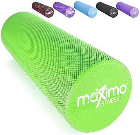 Maximo Fitness Foam Roller - 18" x 6" High Density Exercise Roller for Trigger Point Self Massage, Muscle and Back Roller for Fitness, Physical Therapy, Yoga and Pilates, Gym Equipment, Green