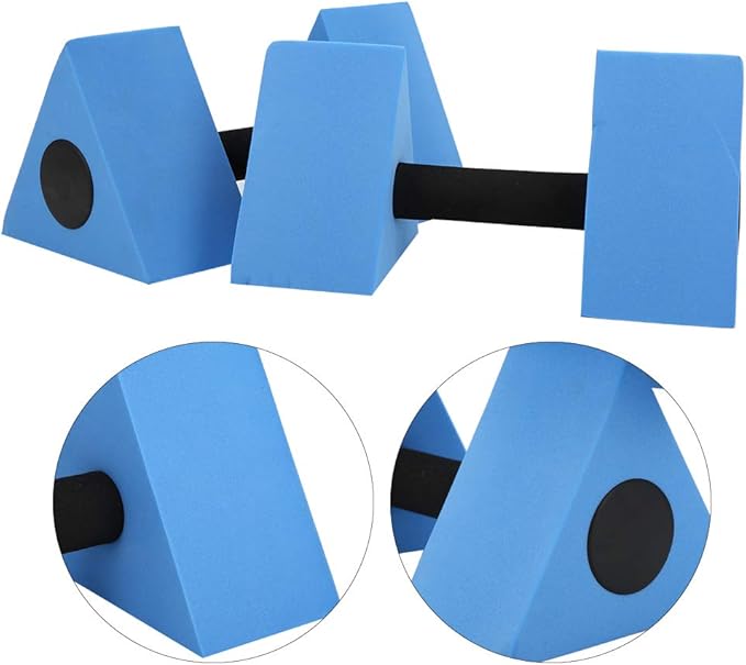 VGEBY Triangle Dumbbells 2Pcs EVA Water Weight Barbell Fitness Equipment(Blue) Water