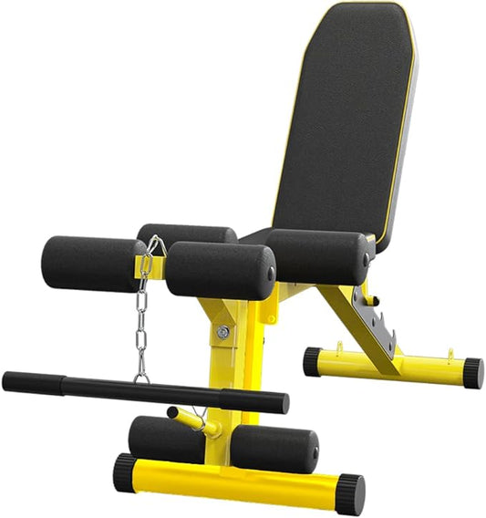 Utility Weight Bench with Leg Extension - Multi-Position Adjustable Bench for Strength Training, Dumbbell Exercise and Ab Workouts