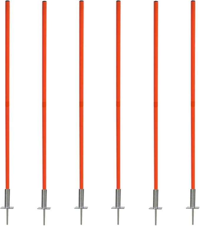 TNZMART Orange Spring Agility Training Pole Set Soccer