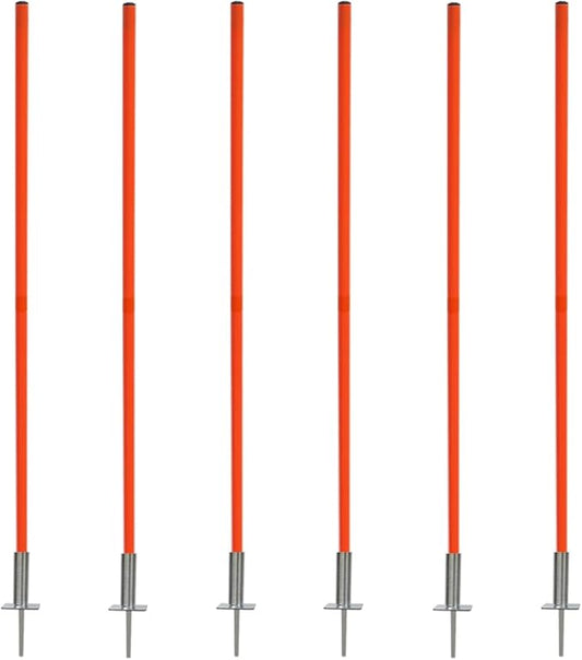 TNZMART Orange Spring Agility Training Pole Set Soccer