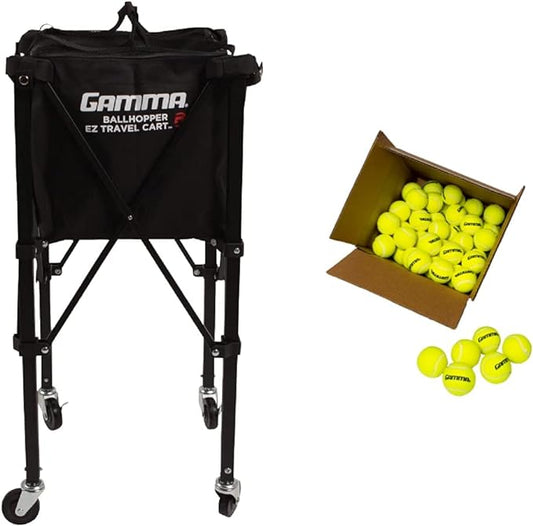 Gamma Sports EZ Travel Cart Pro, Portable Compact Design, Sturdy Lightweight Construction, 150 or 250 Capacity Available, Premium Carrying Case Included