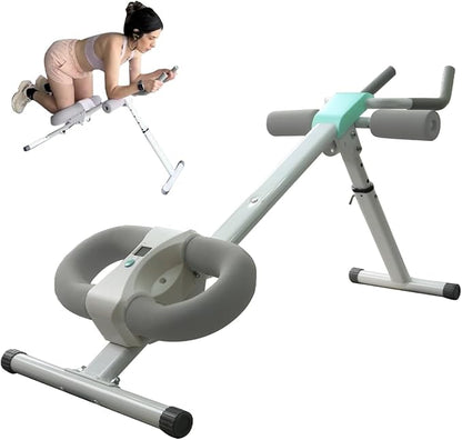 Ab Workout Equipment Abdominal Trainer, Adjustable Ab Machine at Home Gym, Foldable Abdominal Exercise Machine, Core & Ab Trainer Machine for Stomach Workout with LCD Monitor