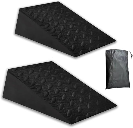 Squat Wedge Block 2 Pack - Non Slip Heel Elevated Squat Wedge and Calf Raise Block - Slant Board for Squat Weight Lifting,Calf Stretcher