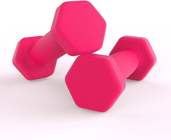 Neoprene Dumbbells Set Women Pair Home Exercise for Women Men Arm Pilates Dumbbells in 3.3LB