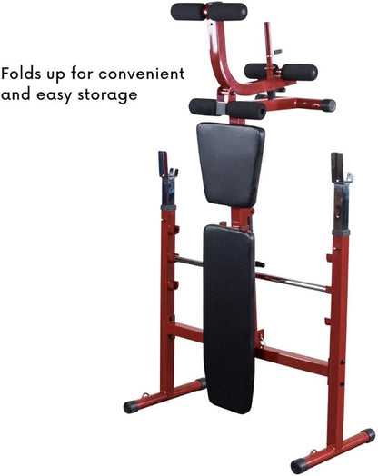 Body-Solid Best Fitness BFOB10 Adjustable Olympic Folding Weight Bench for Home Gym