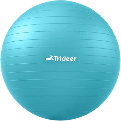 Trideer Yoga Ball Exercise Ball for Working Out, 5 Sizes Gym Ball, Birthing Ball for Pregnancy, Swiss Ball for Physical Therapy, Balance, Stability, Fitness, Office Ball Chair, Quick Pump Included