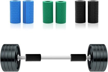 Grip Fat Bar,Dumbbell Fat Barbell Grip, Thick Bar Grips for Weightlifting Fitness Bar Handle Silicone Non-Slip Protective Pad,1 Pair