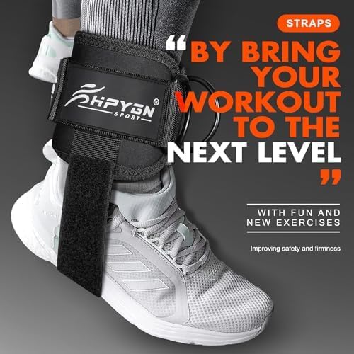 Ankle Strap for Cable Machine, Padded Ankle Straps for Cable Machine Kickbacks, Glute Workouts, Leg Extensions, Curls, Booty Hip Abductors Exercise, Adjustable Comfort Ankle Cuff for Gym