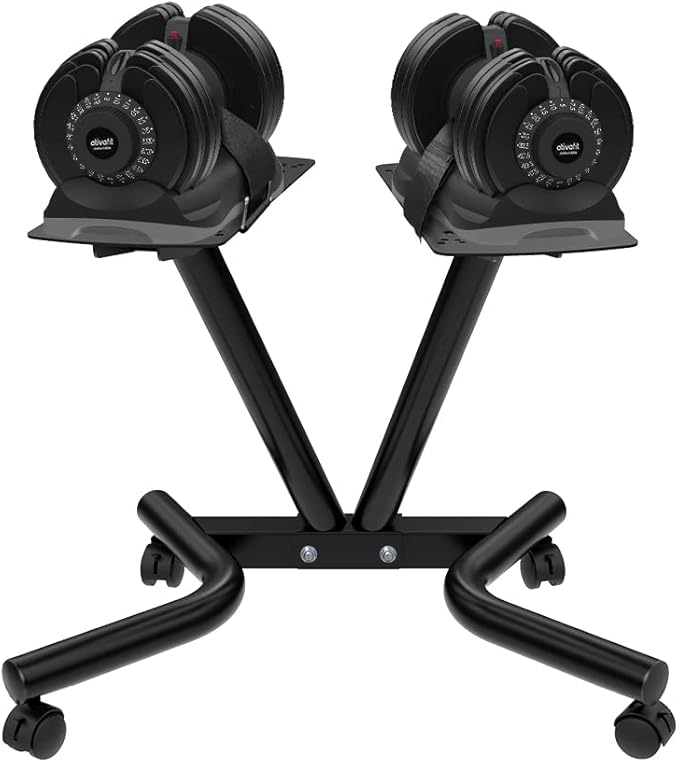 Ativafit Adjustable Dumbbell Stand Fitness Dial Dumbbell Rack