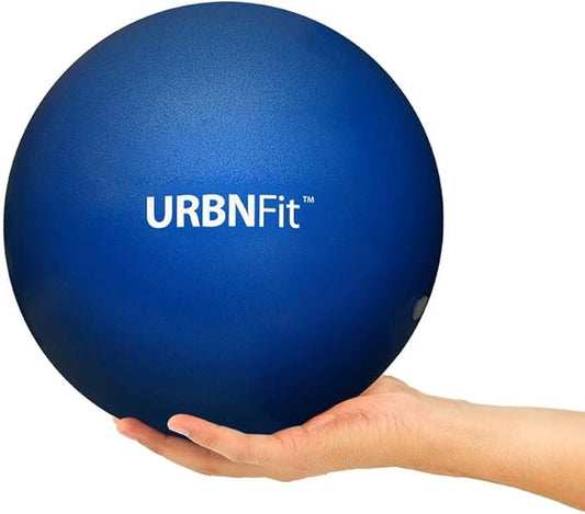 URBNFit Small Exercise Ball - 9-inch Mini Pilates Ball with Fitness Guide for Yoga, Barre, Physical Therapy, Stretching & Core Stability Workout