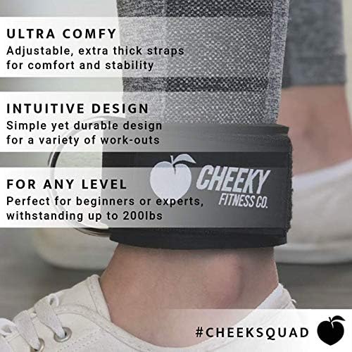 Cheeky Fitness Padded Ankle Straps for Cable Machines