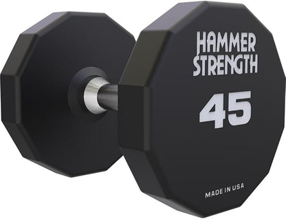 Hammer Strength 12 Sided Urethane Dumbbell 45Lb (1 Dumbbell)