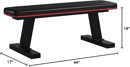 Marcy Flat Utility Weight Bench for Home Gym Weight Training and Ab Exercises