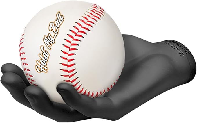 Wall-Mounted Ball Holder - Stylish Sculptured Hand Display Rack for Sports Ball Collections - Baseball, Cricket, Tennis, Golf Balls- Clutter-Free Room Decor and Memorabilia Showcase