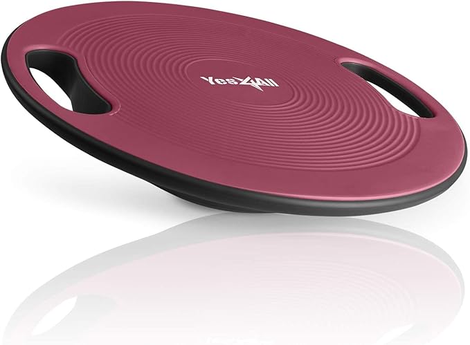 Yes4All Upgraded Wobble Balance Board, 16.34" TPE Non-slip, Stability Board for Home Gym, Standing Desk & Physical Therapy