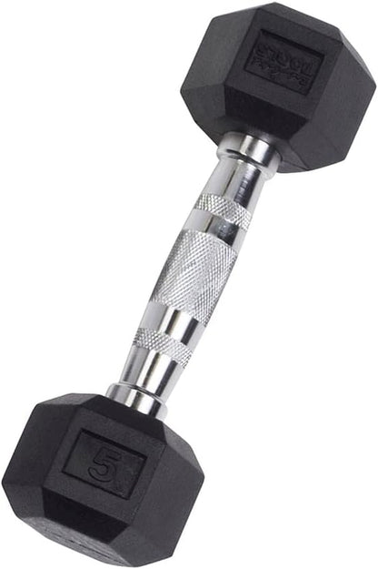 Body-Solid Rubber Coated Hexagon Dumbbells