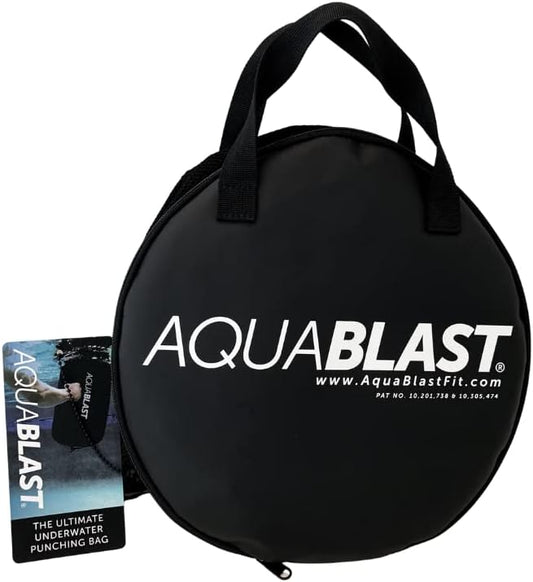 AquaBLAST Portable Fitness and Punching Bag for Swimming Pools for a Total-Body, Low-Impact Workout Using Water Resistance & Weight; Sets Up in 30 Seconds & Take It Anywhere.