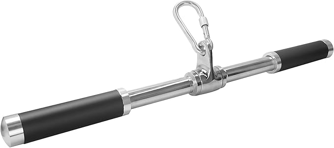 Luwint Ultra Heavy Duty Steel Cable Attachments, Cable Row Handle/Straight Bar