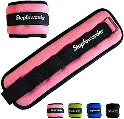 1-4 Lbs Ankle Weights Pair Set with Adjustable Strap for Arm, Hand & Leg, Walking, Jogging, Gymnastics, Aerobics - Ankle/Wrist Weights for Women, Men, Kids