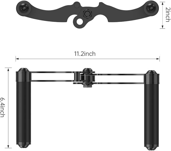 Double D Row,V Bar Landmine Handle Attachment for Barbell Bar, Handle Cable Attachment for Weight Workout with Non-Slip Rubber Handle, Fits Olympic Bars Strength Training Bars,Black