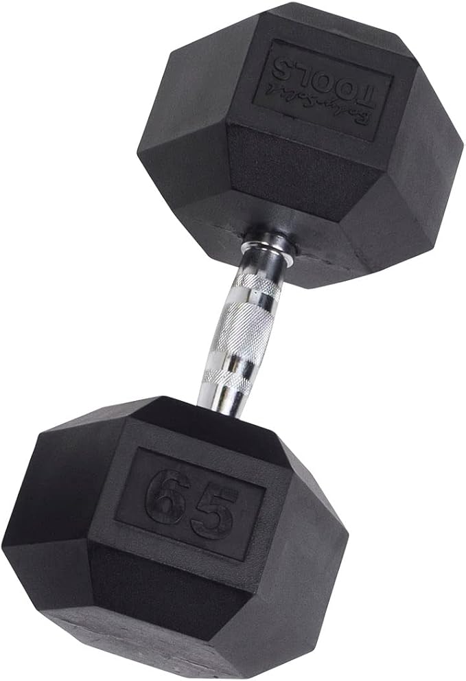 Body-Solid Rubber Coated Hexagon Dumbbells