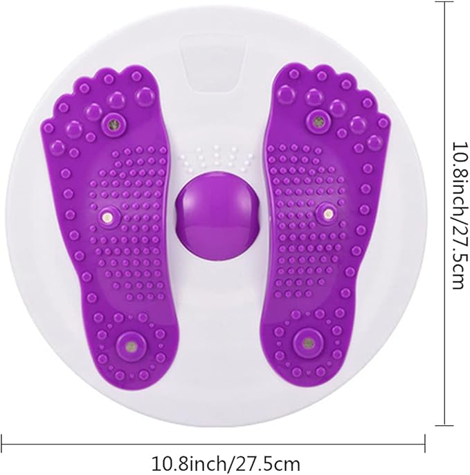 Exercise Waist Twisting Disc with 6 Magnets Fitness Twister with Handles Trims Waist Arms Hips and Thighs (Purple)