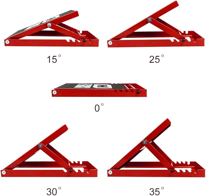 Red Blue Orange Squat Wedge Set,Anti-Slip Slant Board for Calf Stretching,4 Positions Adjustable Ankle Incline Board and Stretch Board,Full Non-Slip Surface Balance Board