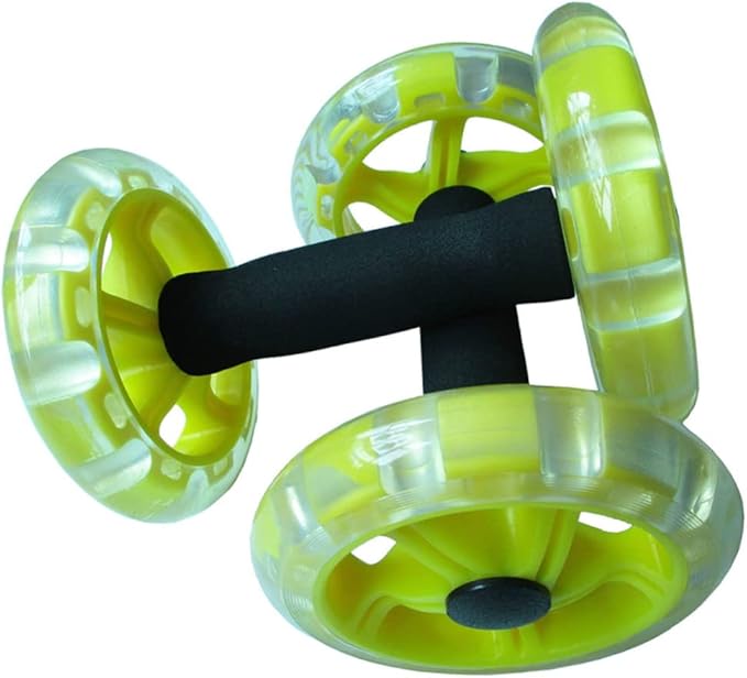 Kisangel Exercise Roller Weight Loss Equipment Exercise Abdominal Roller Ab Exercise Roller Hand Weights Dumbbell Yellow Fitness Exercise Device Fitness Wheel Wire Wheel