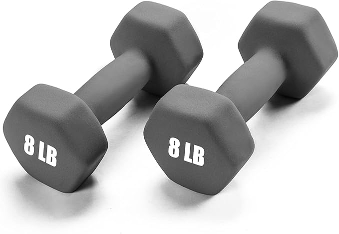 Portzon 10 Colors Options Compatible with Set of 2 Neoprene Dumbbell,1-15 LB,