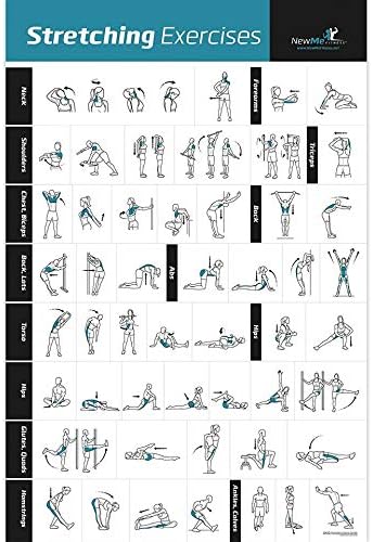 NewMe Fitness Workout Posters for Home Gym - Exercise Posters for Full Body Workout - Core, Abs, Legs, Glutes & Upper Body Training Program