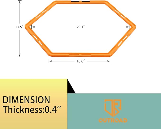 Outroad Speed Agility Training Ladder 6/12/30 Rings Set